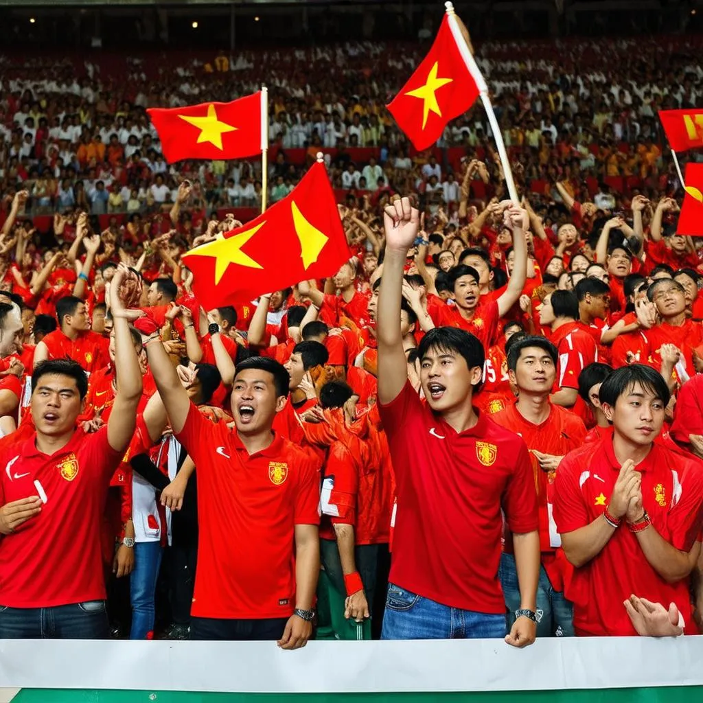 Cổ động viên Việt Nam tại Asian Cup 2023