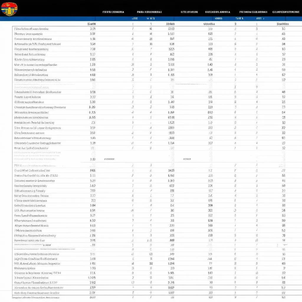 Bảng xếp hạng Colombia