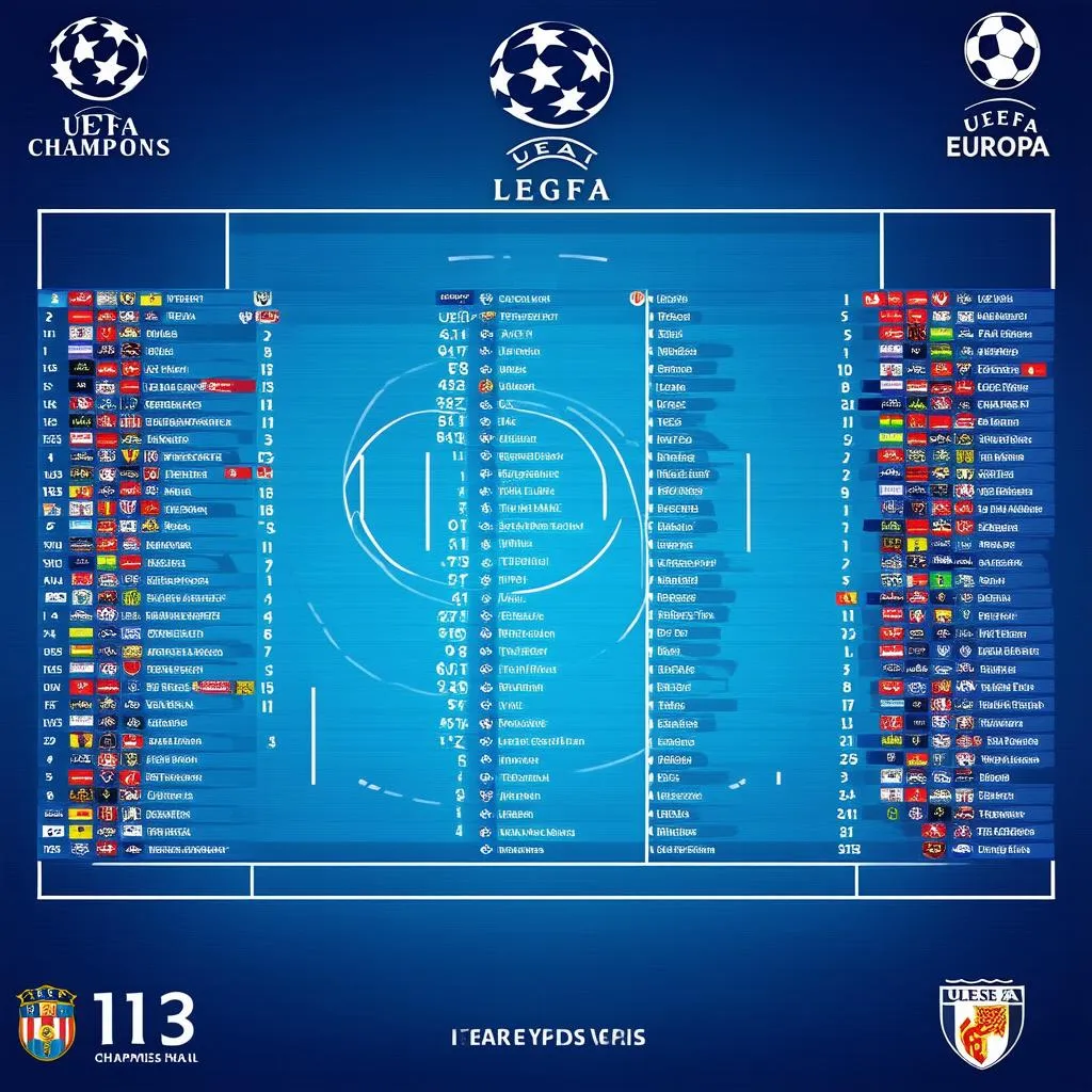 Bảng xếp hạng UEFA