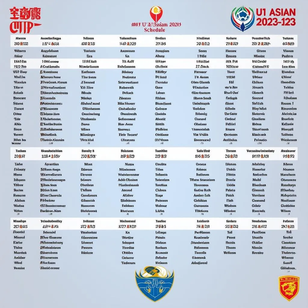 Lịch thi đấu U17 Asian Cup 2023