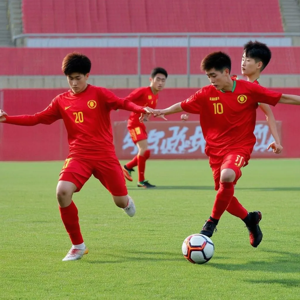 hai-doi-bong-u20-trung-quoc-va-u20-kyrgyzstan-cho-tran-dau-hap-dan