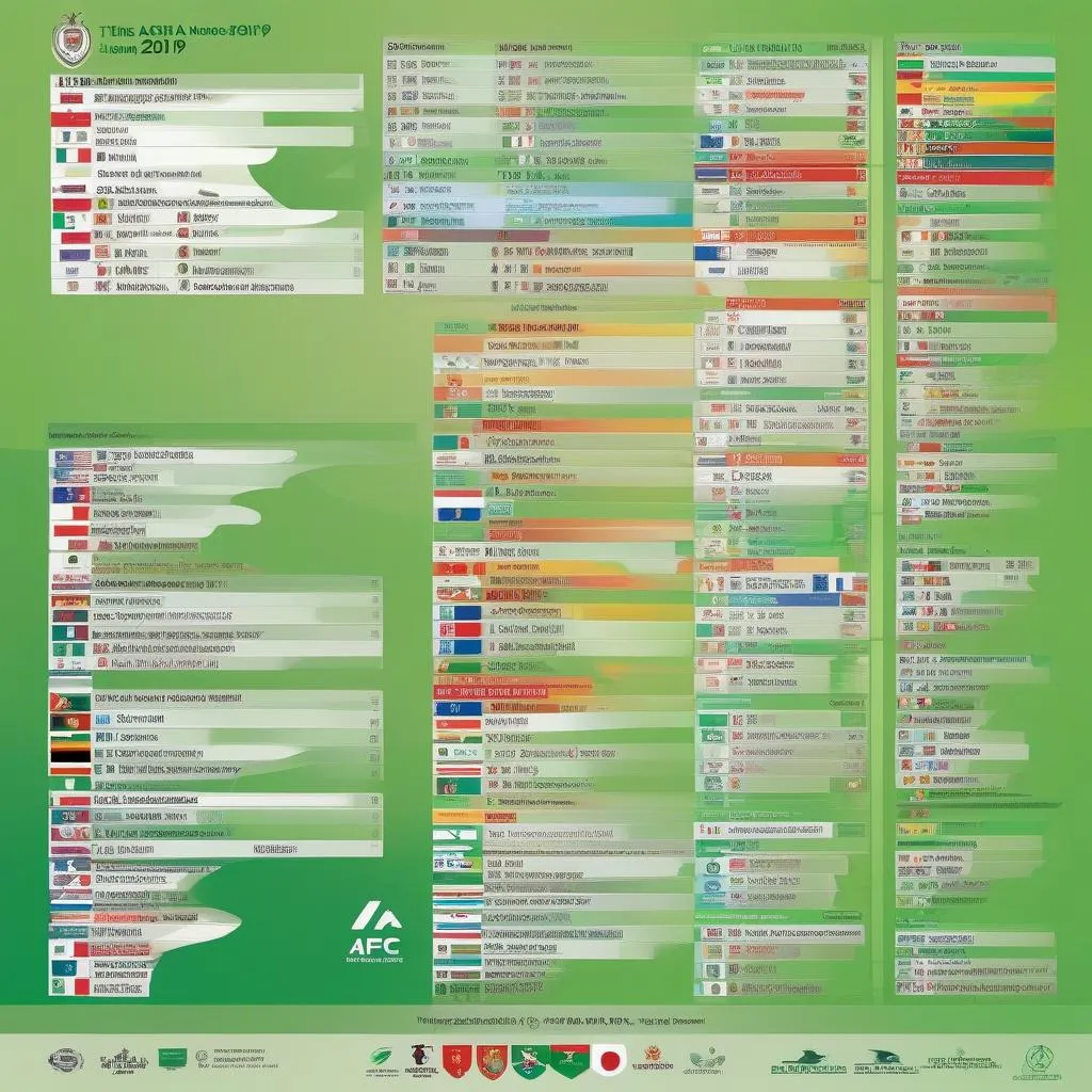 Lịch thi đấu AFC Asian Cup 2019