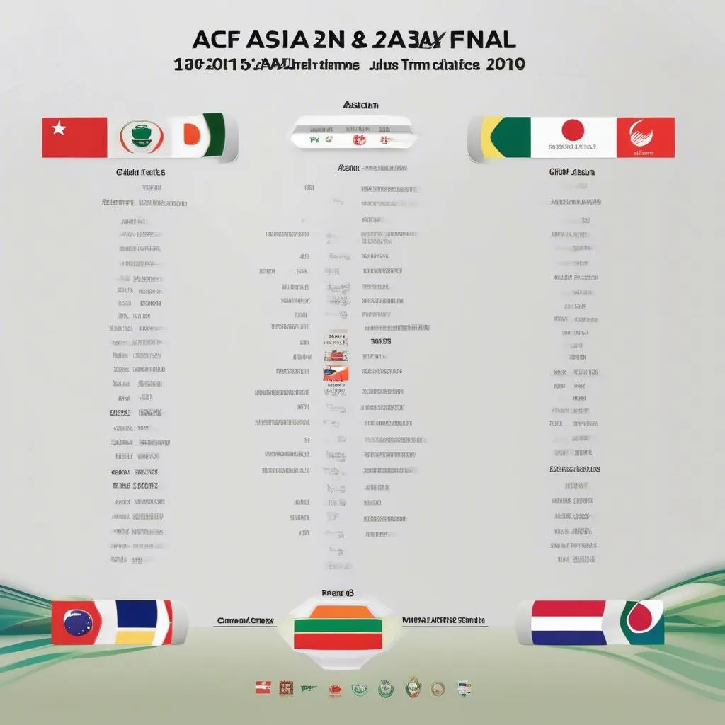 Lịch thi đấu AFC Asian Cup Final Draw