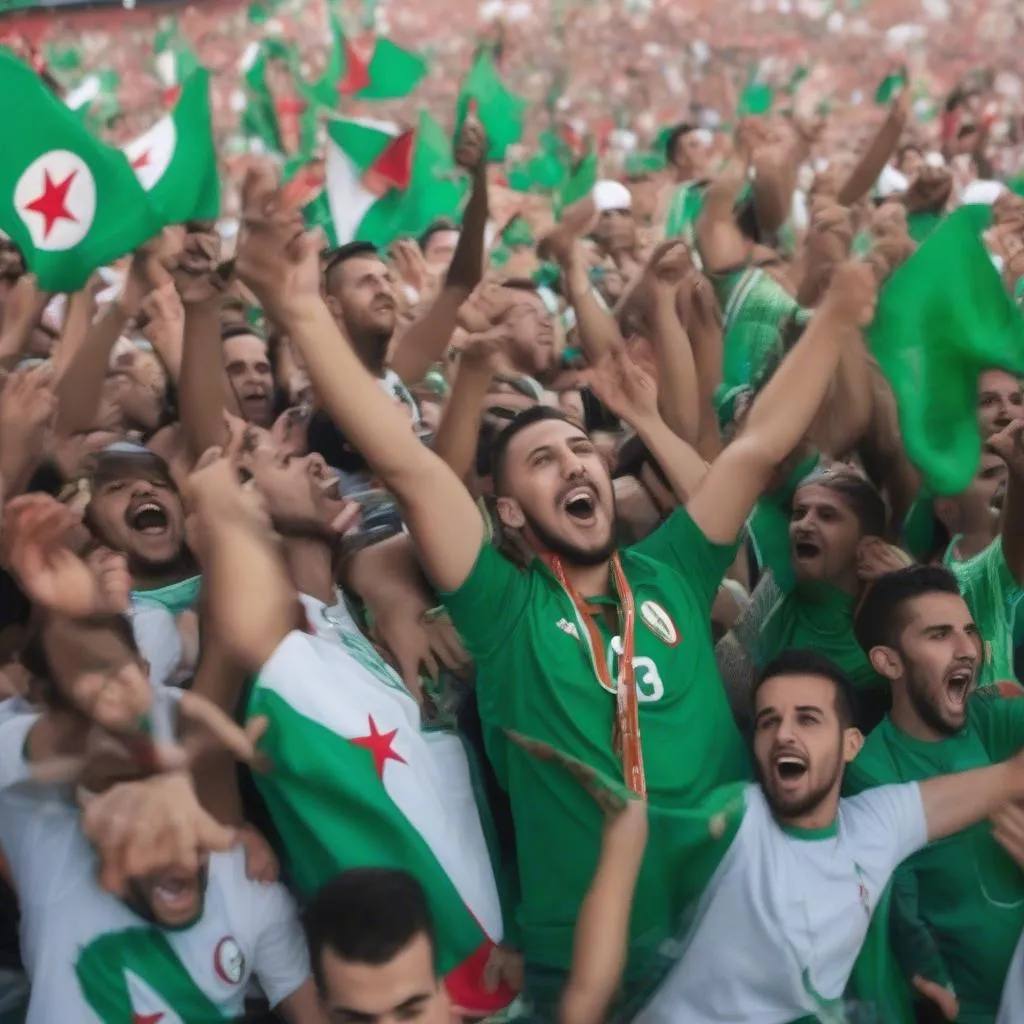 Cổ động viên Algeria cuồng nhiệt