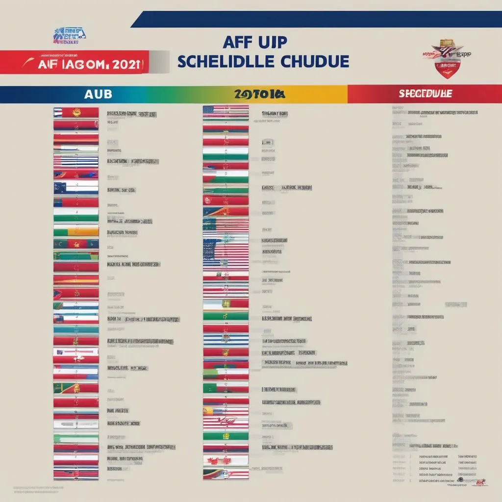 Ảnh lịch thi đấu AFF Cup 2021