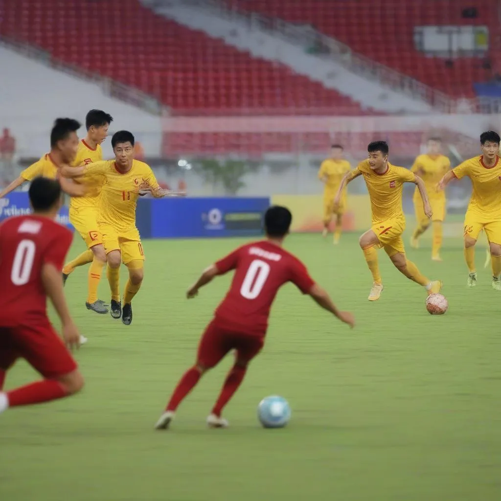 Cầu thủ Việt Nam thi đấu AFF Cup 