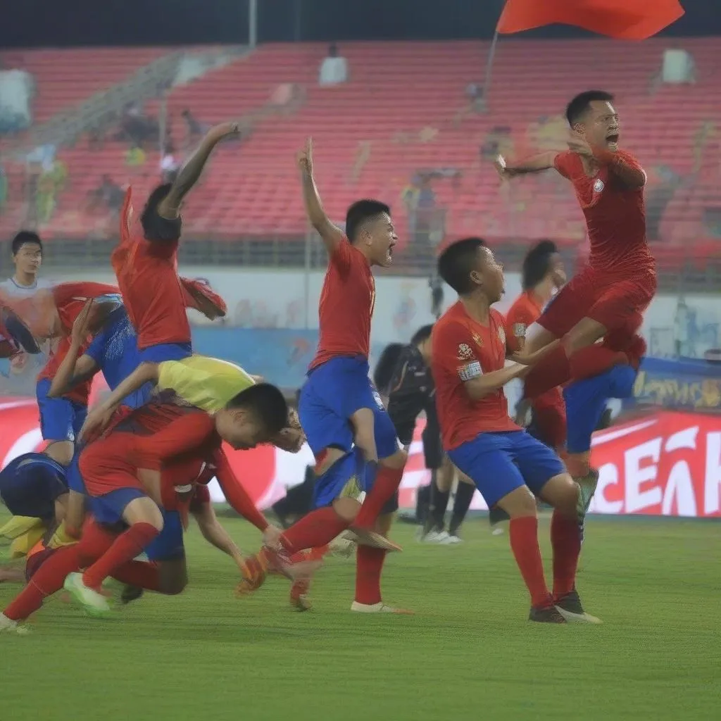 Các đội tuyển AFF Cup ăn mừng