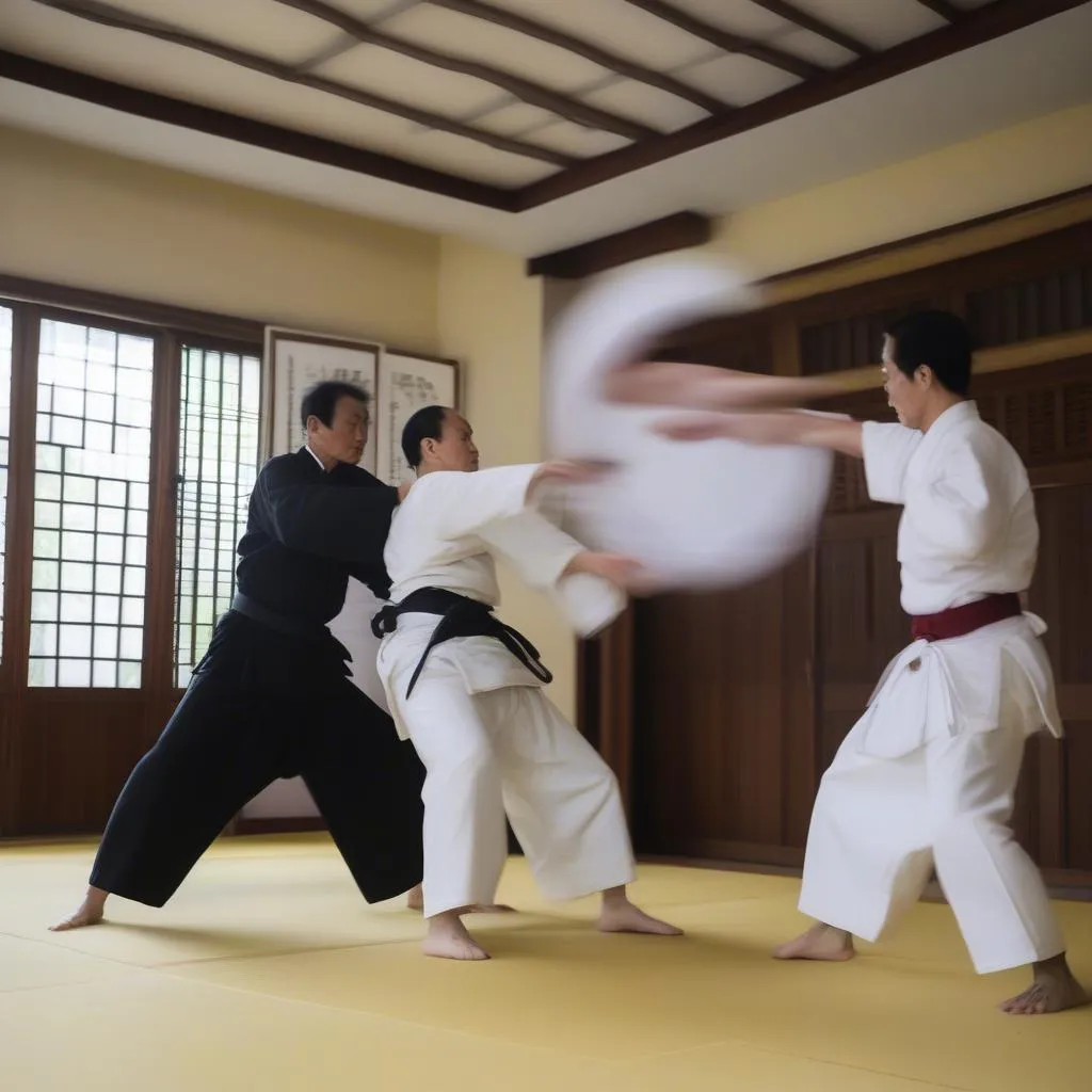 Học viên Aikido tập luyện tại CLB Aikido Người Lin