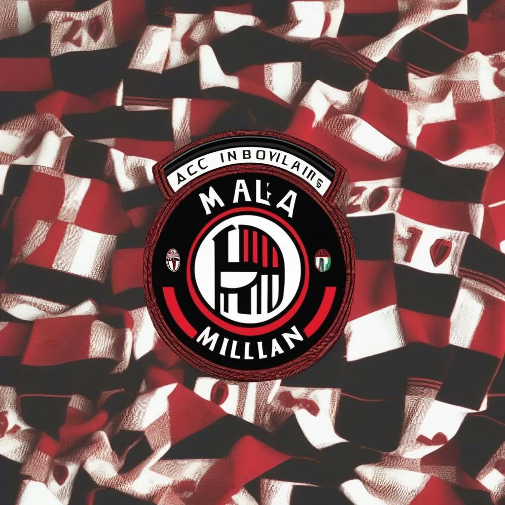 Áo CLB AC Milan vintage màu đen đỏ