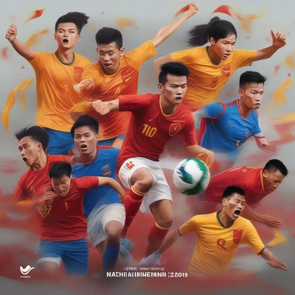 Hình ảnh đội tuyển Việt Nam thi đấu tại Asiad Cup 2019