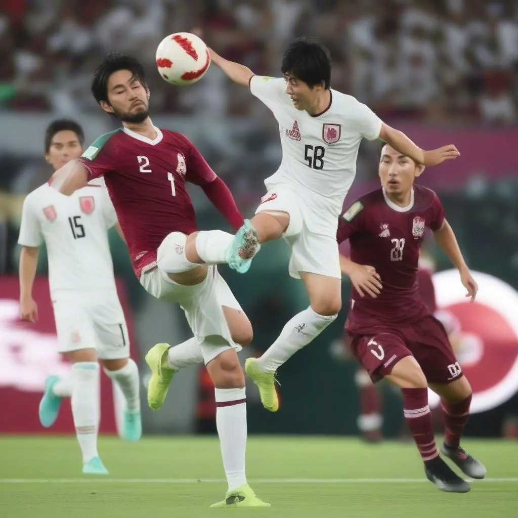 Hình ảnh trận chung kết Asian Cup 2019 giữa Qatar và Nhật Bản