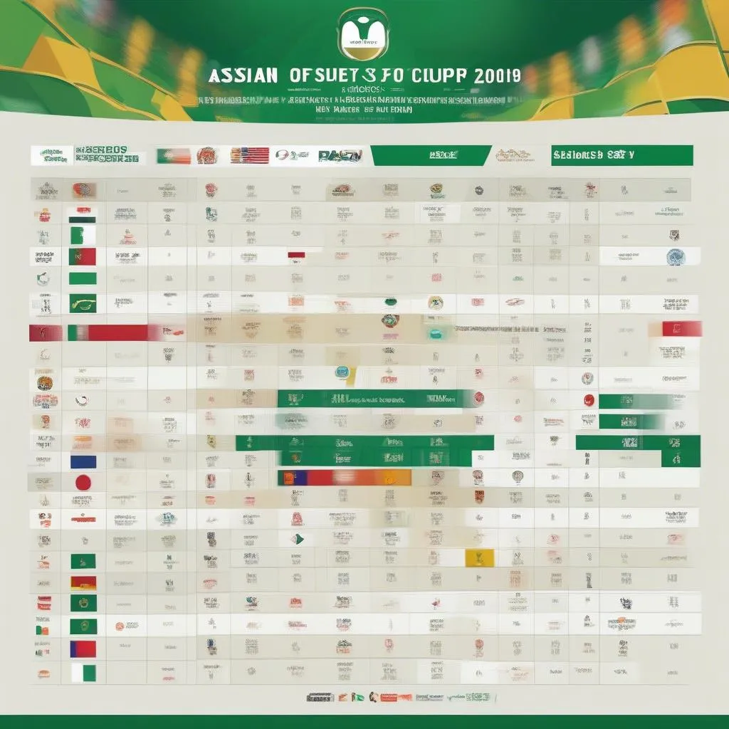 Lịch thi đấu Asian Cup 2019