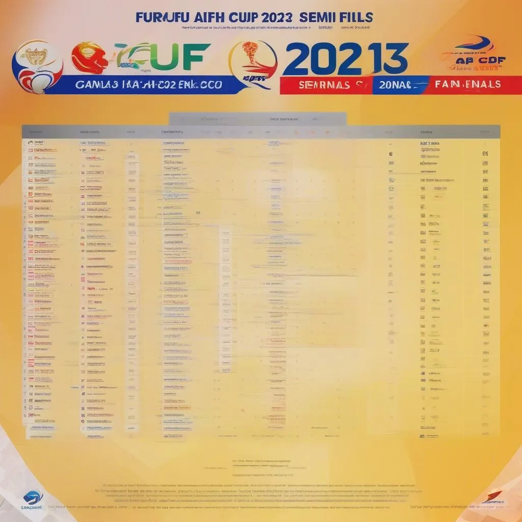 Lịch thi đấu bán kết AFF Cup 2023