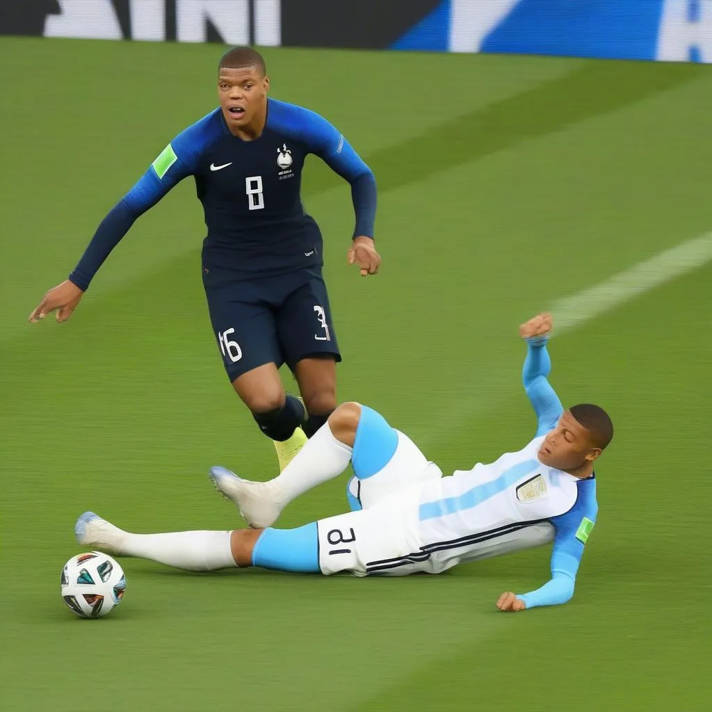 Siêu tốc độ của Kylian Mbappé trong trận Pháp vs Argentina