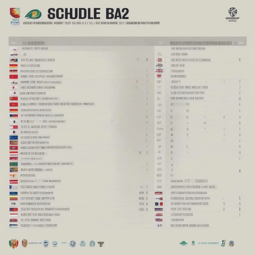 Lịch thi đấu bảng B World Cup 2022