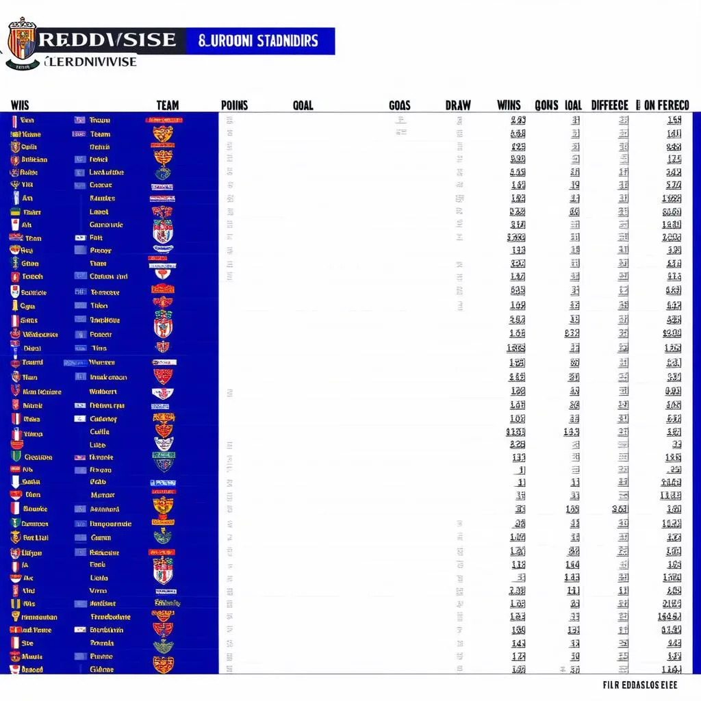 bang-xep-hang-eredivisie