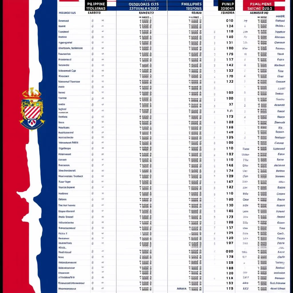 Bảng xếp hạng bóng đá Philippines