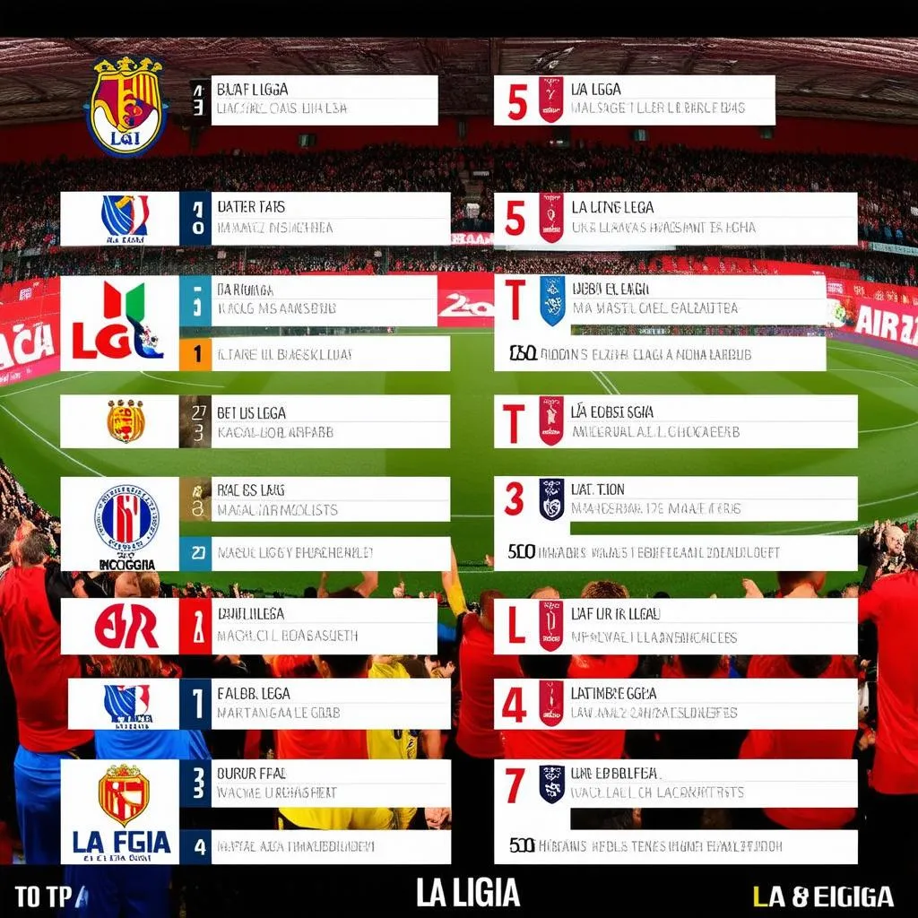 Bảng xếp hạng La Liga