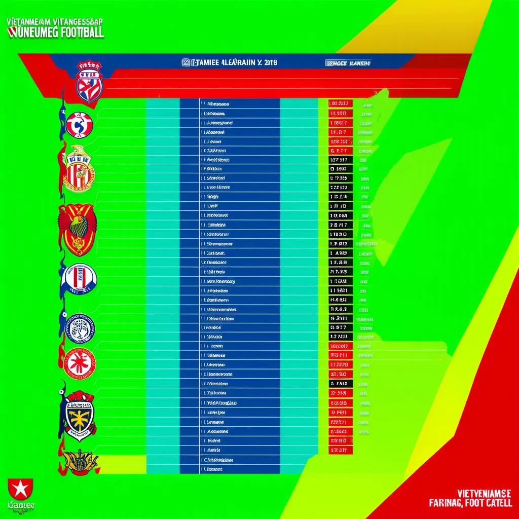 Bảng xếp hạng bóng đá Việt Nam