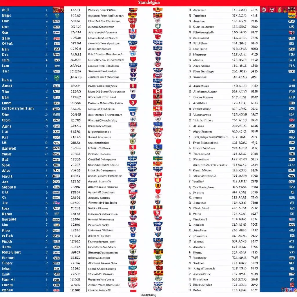 Bảng xếp hạng Bundesliga