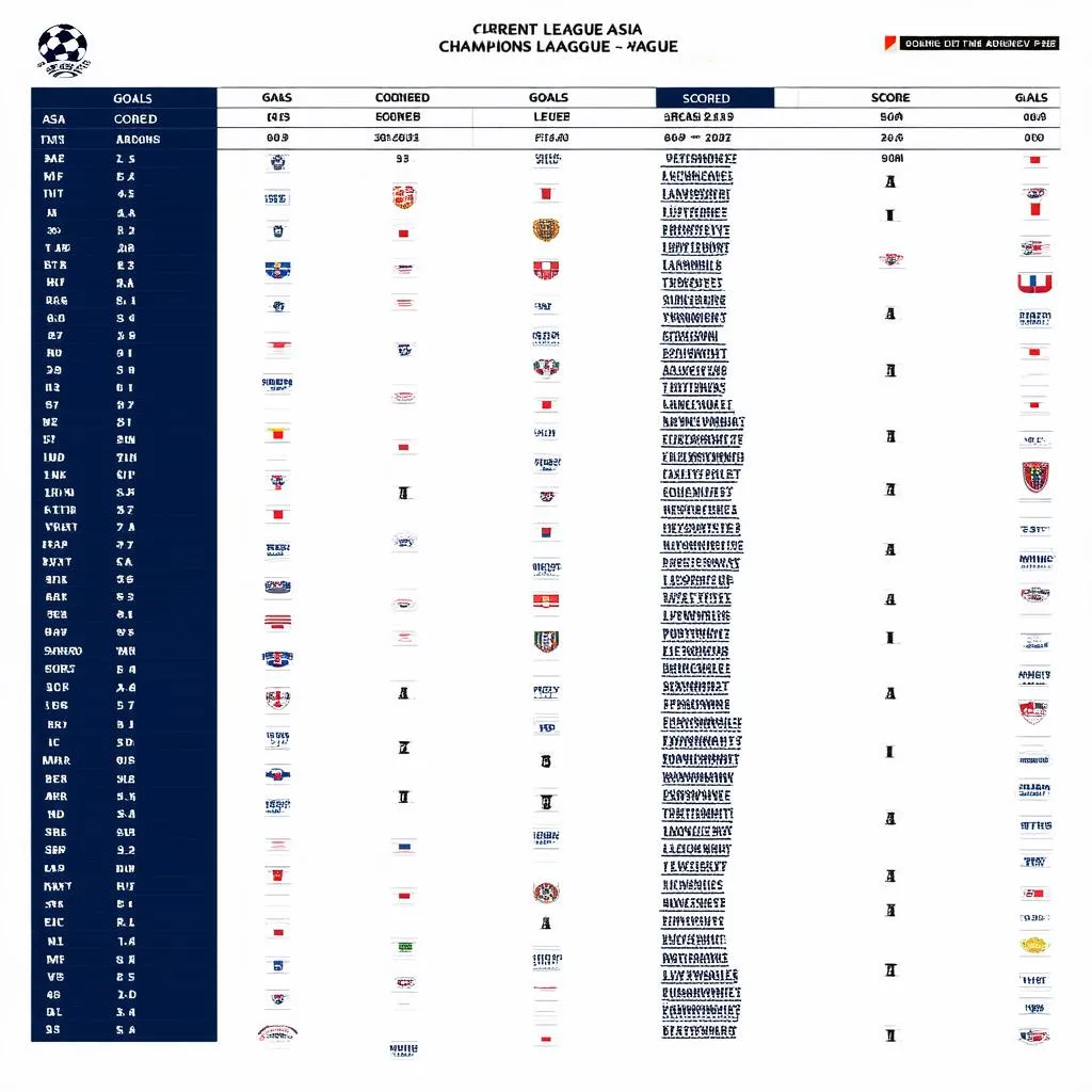 Bảng xếp hạng Champions League châu Á