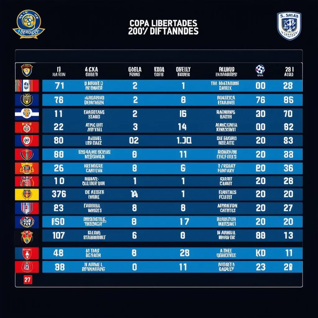 Copa Libertadores Standings