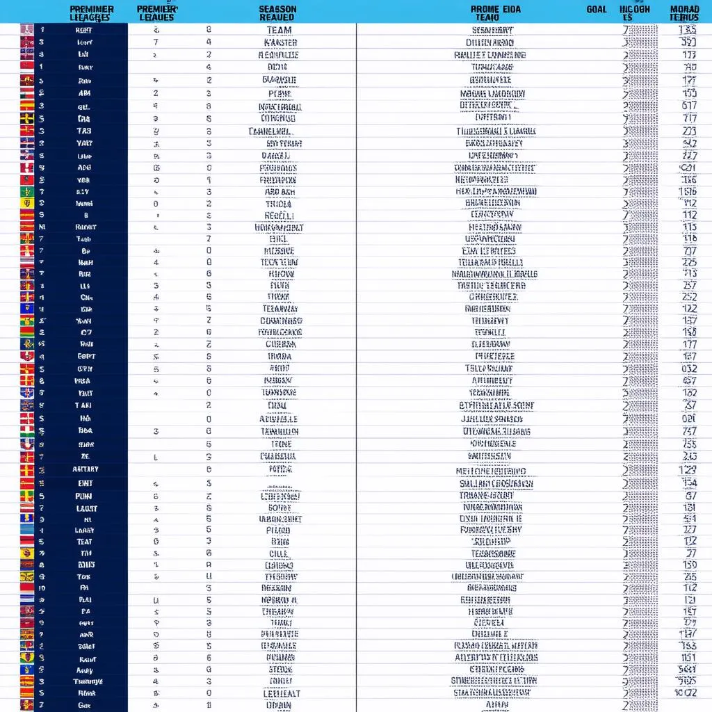 Bảng xếp hạng Premier League 2024