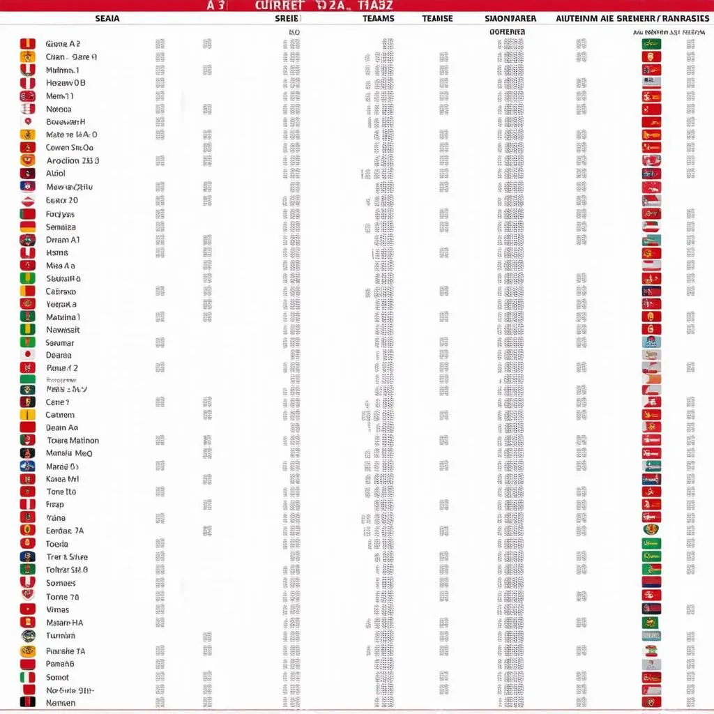 Bảng xếp hạng Serie A