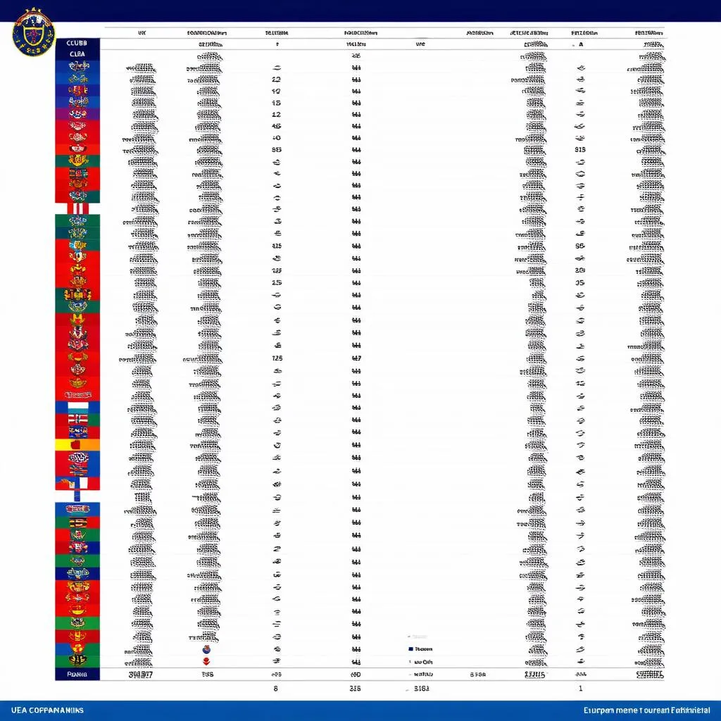 Bảng xếp hạng UEFA