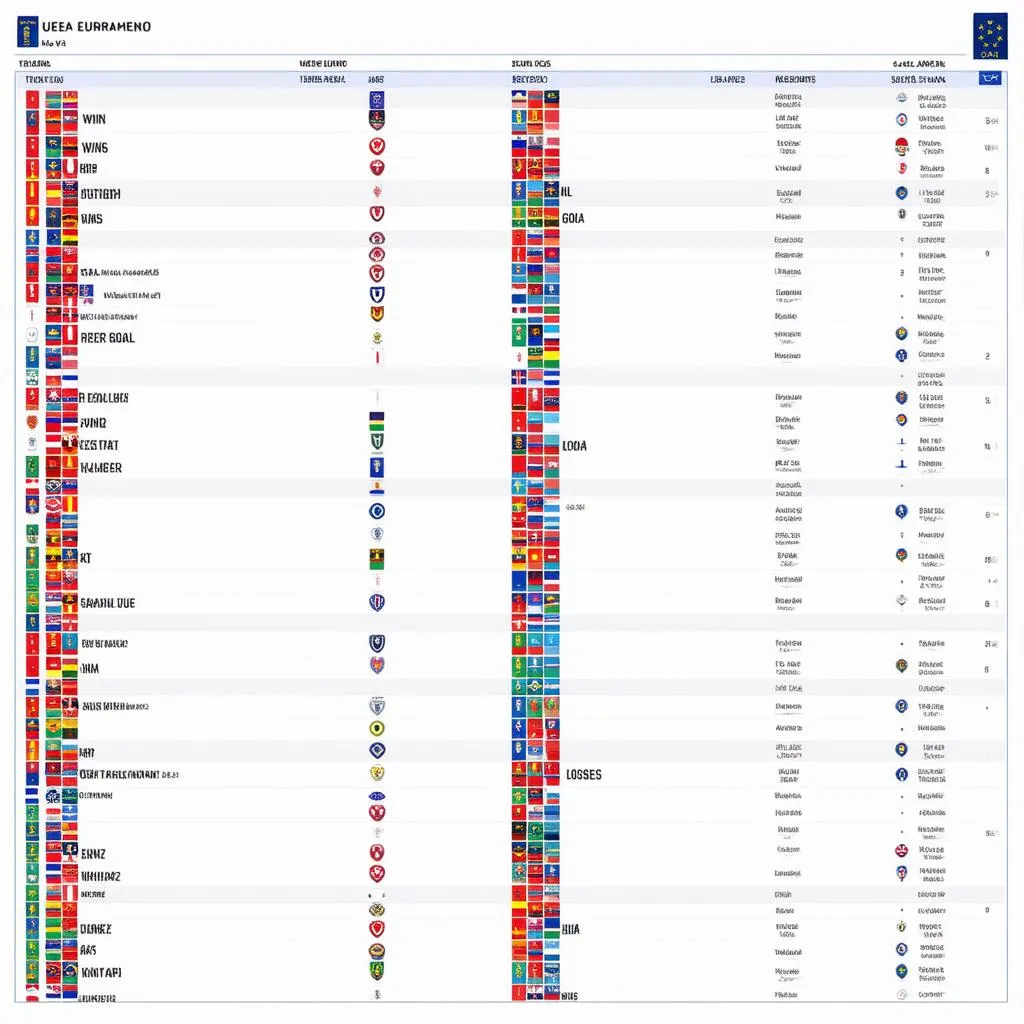 Bảng xếp hạng UEFA Euro