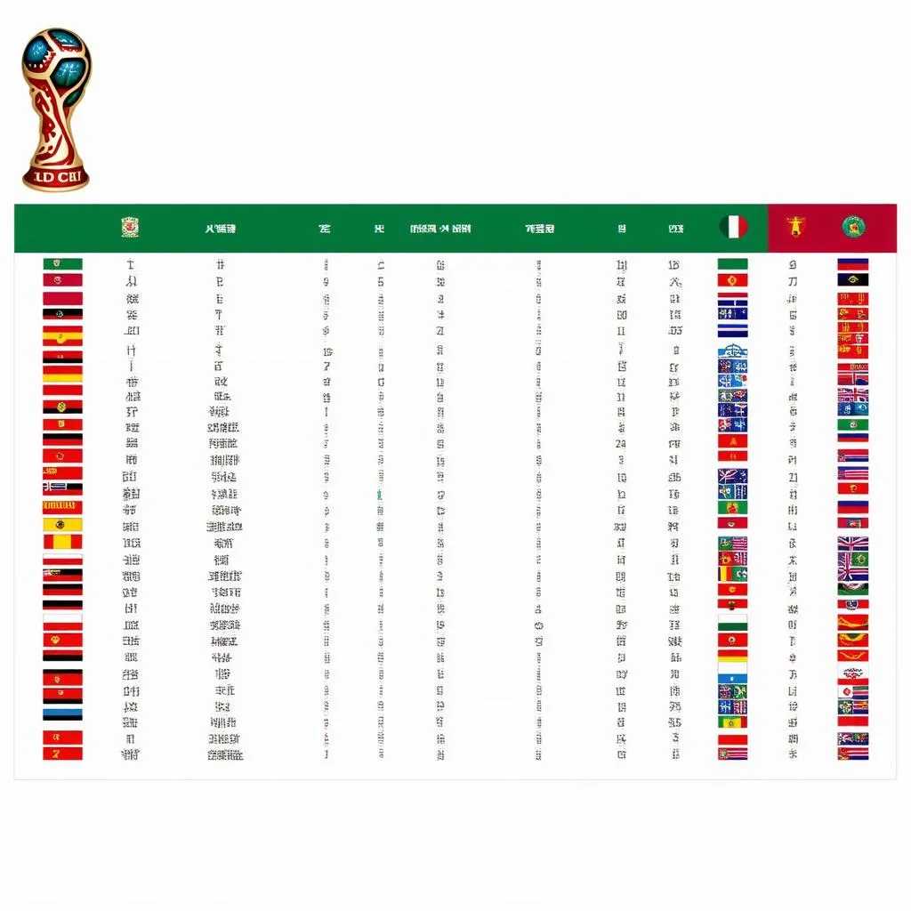 Bảng xếp hạng World Cup