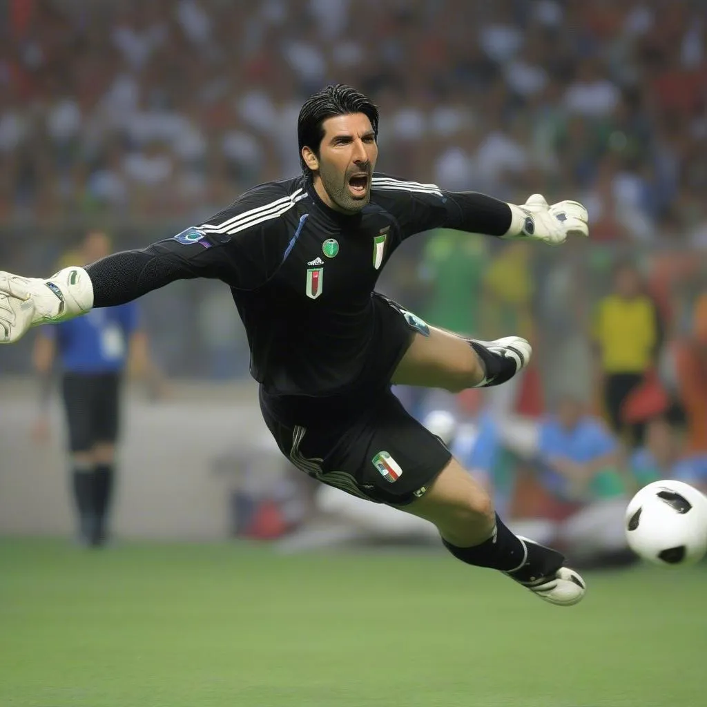 Buffon, thủ môn xuất sắc của World Cup 2006 trên PS2