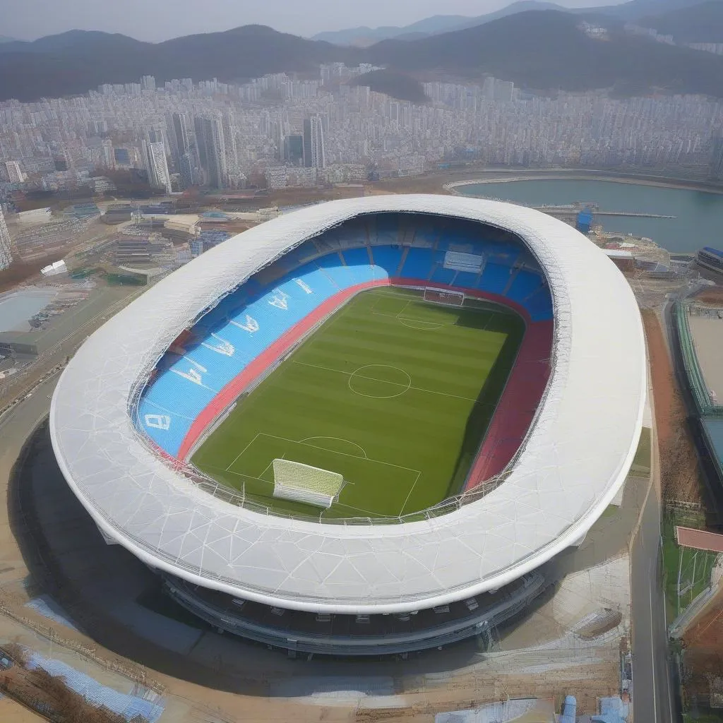 Sân vận động Busan Asiad là nơi diễn ra trận đấu giữa Busan Transport Corporation FC và CLB Incheon United