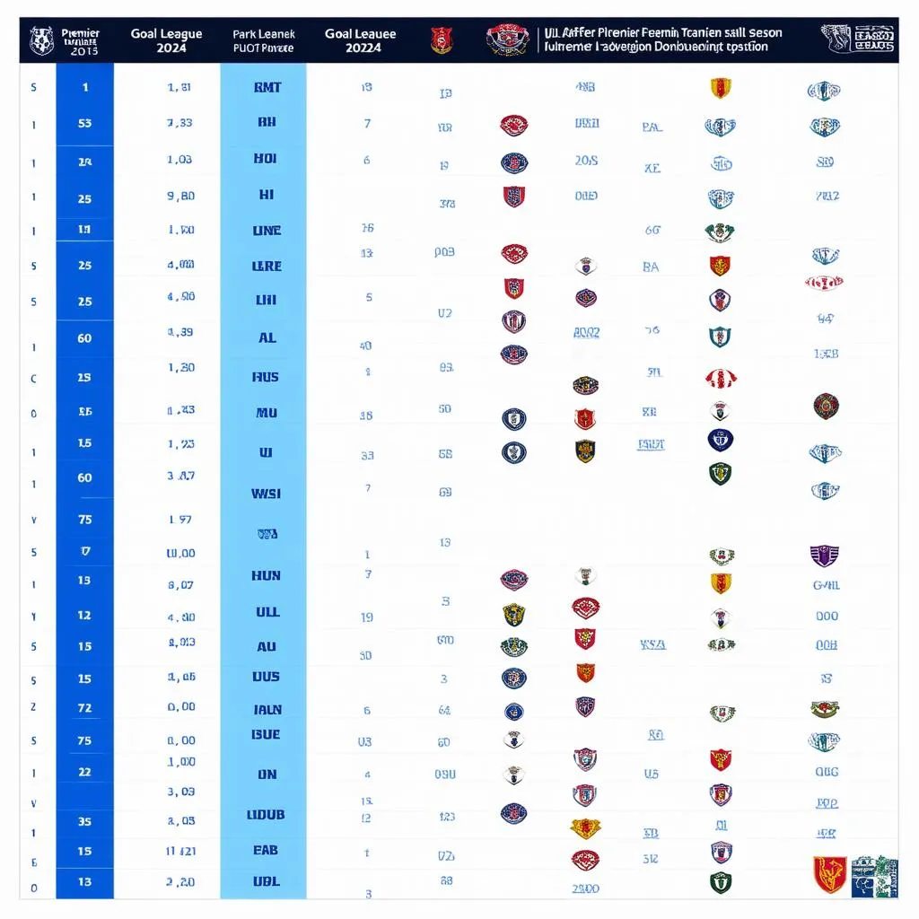 BXH Premier League 23/24