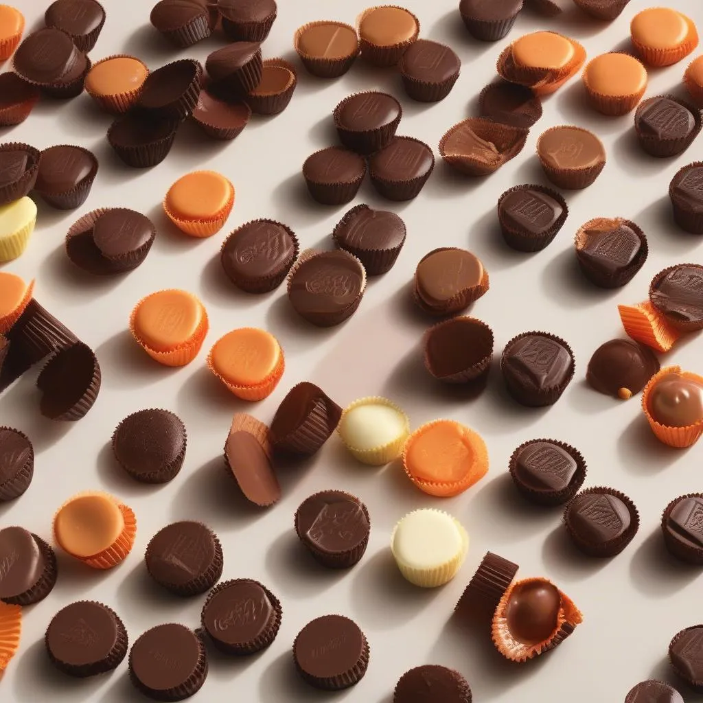 Different varieties of Reese's peanut butter cups