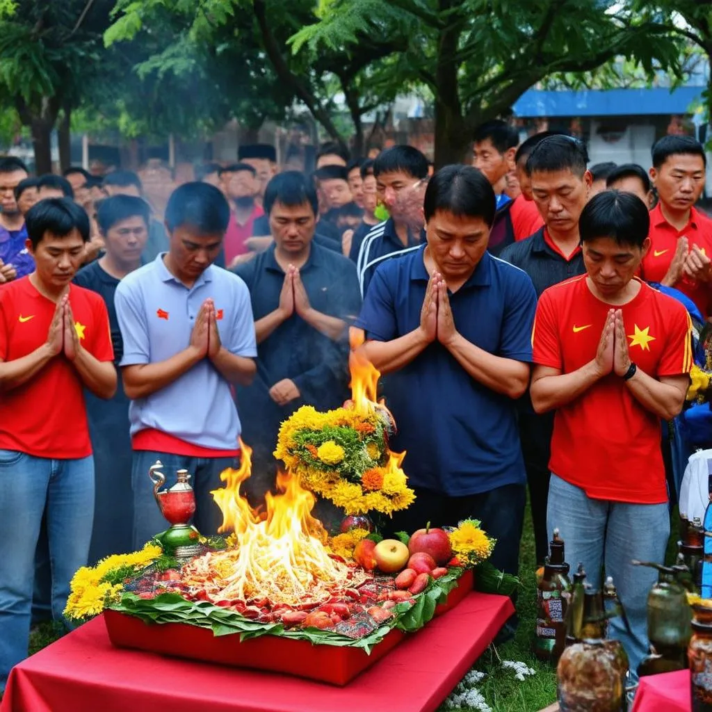 Cầu nguyện chiến thắng bóng đá