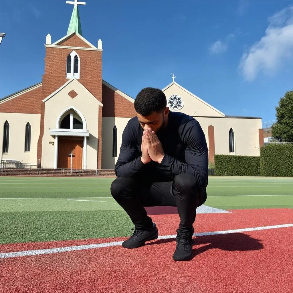 Prayer before the match