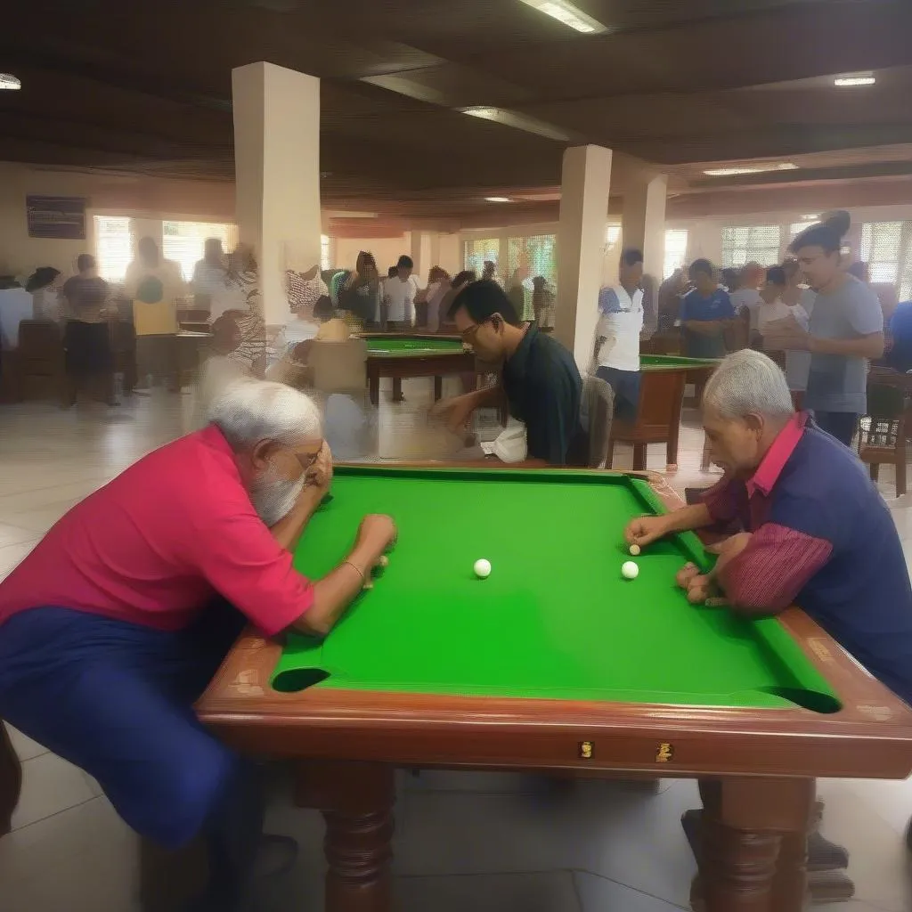 Bida Carom players at Dong Xoai club