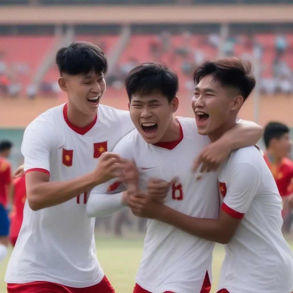 Niềm vui chiến thắng của U19 Việt Nam