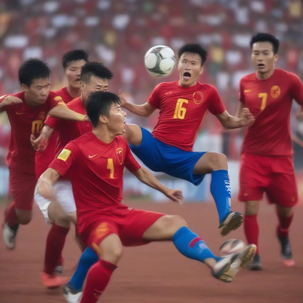 Vietnamese Football Players Competing