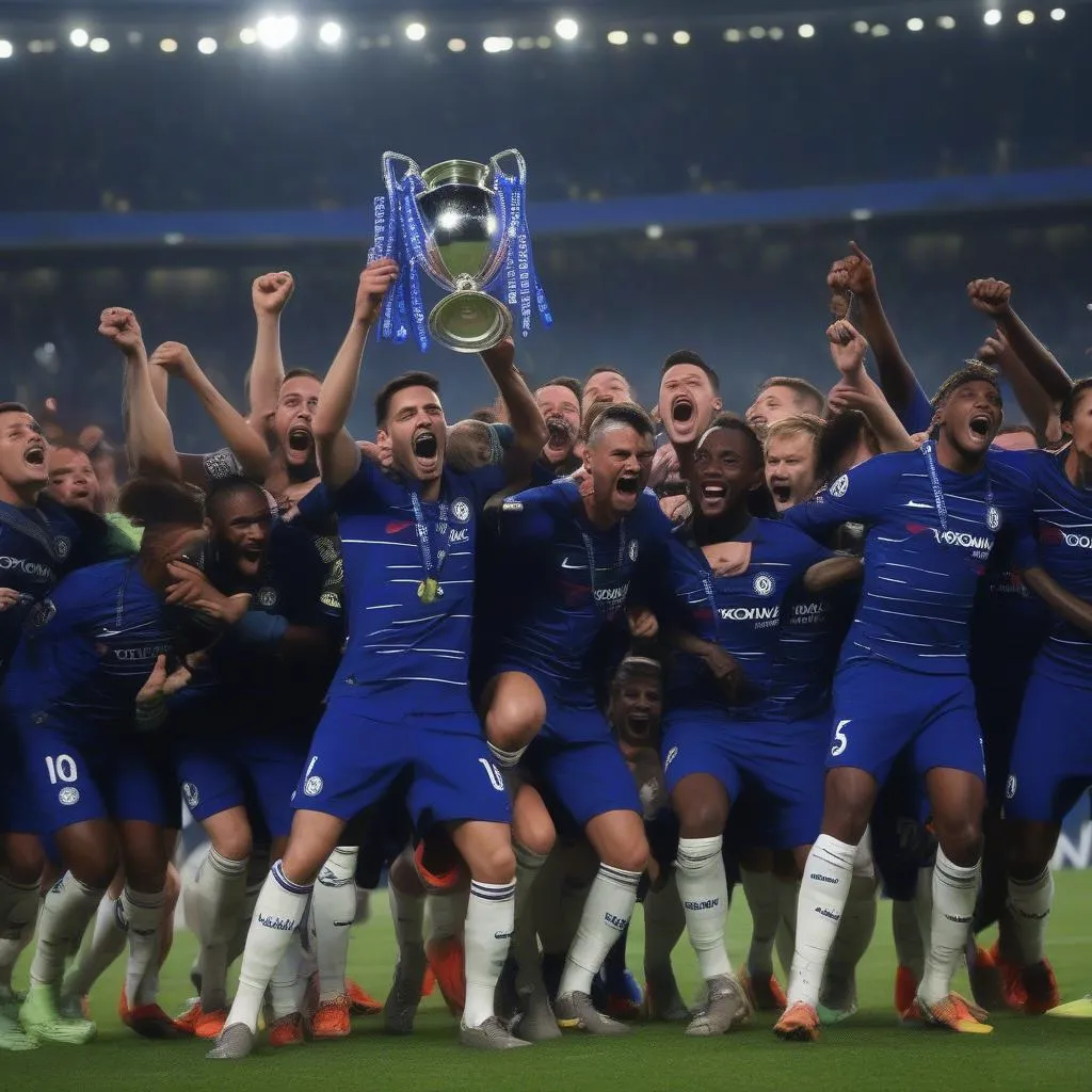 Chelsea nâng cúp vô địch Champions League