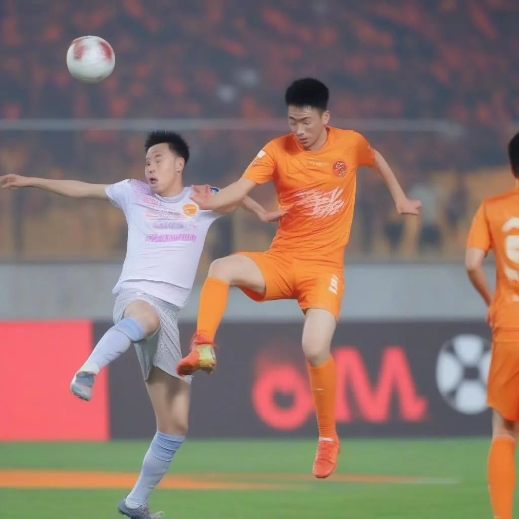 CLB Hà Nội và Shandong Luneng Taishan thi đấu tại sân vận động