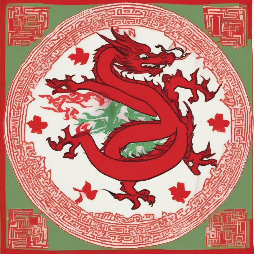 Nam Dinh Club Flag with Feng Shui Elements 