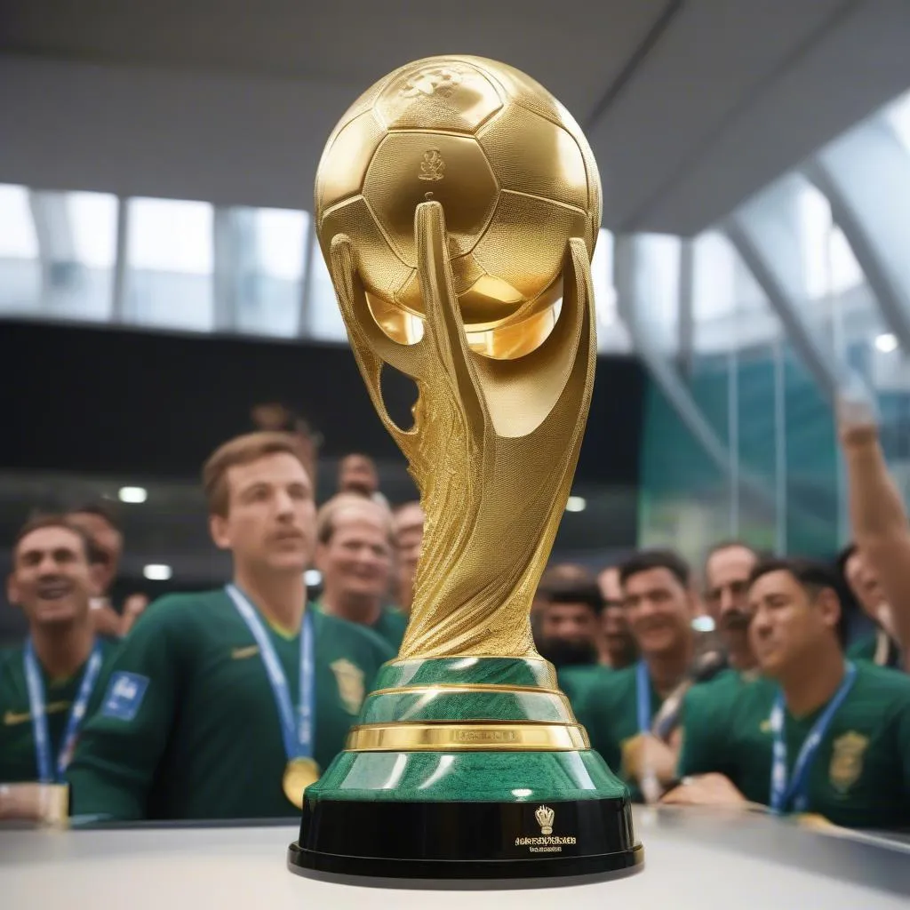 Cúp World Cup làm bằng vàng 18 karat và đá mã não