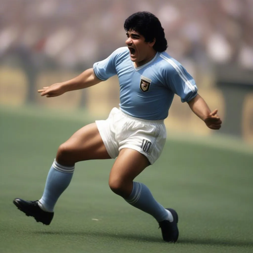 Diego Maradona ghi bàn trong World Cup 1986