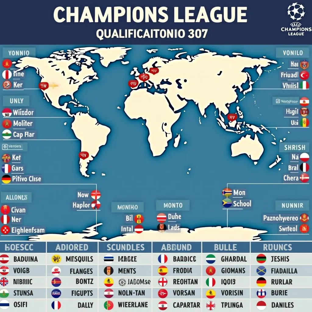 Teams participating in the Champions League