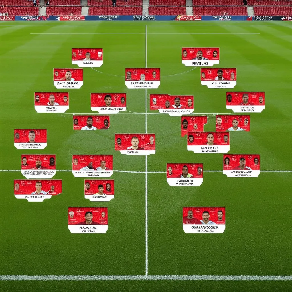 Peru starting lineup formation