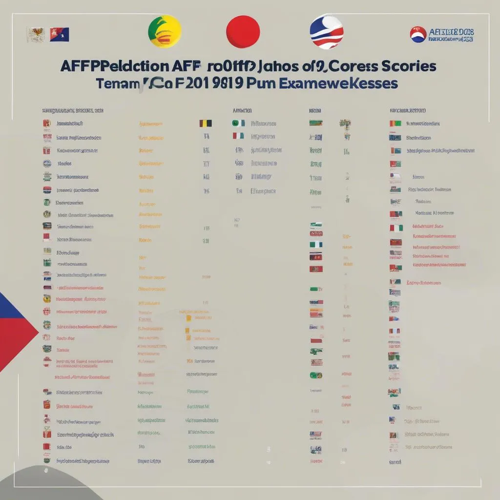 Dự đoán tỷ số AFF Cup 2019