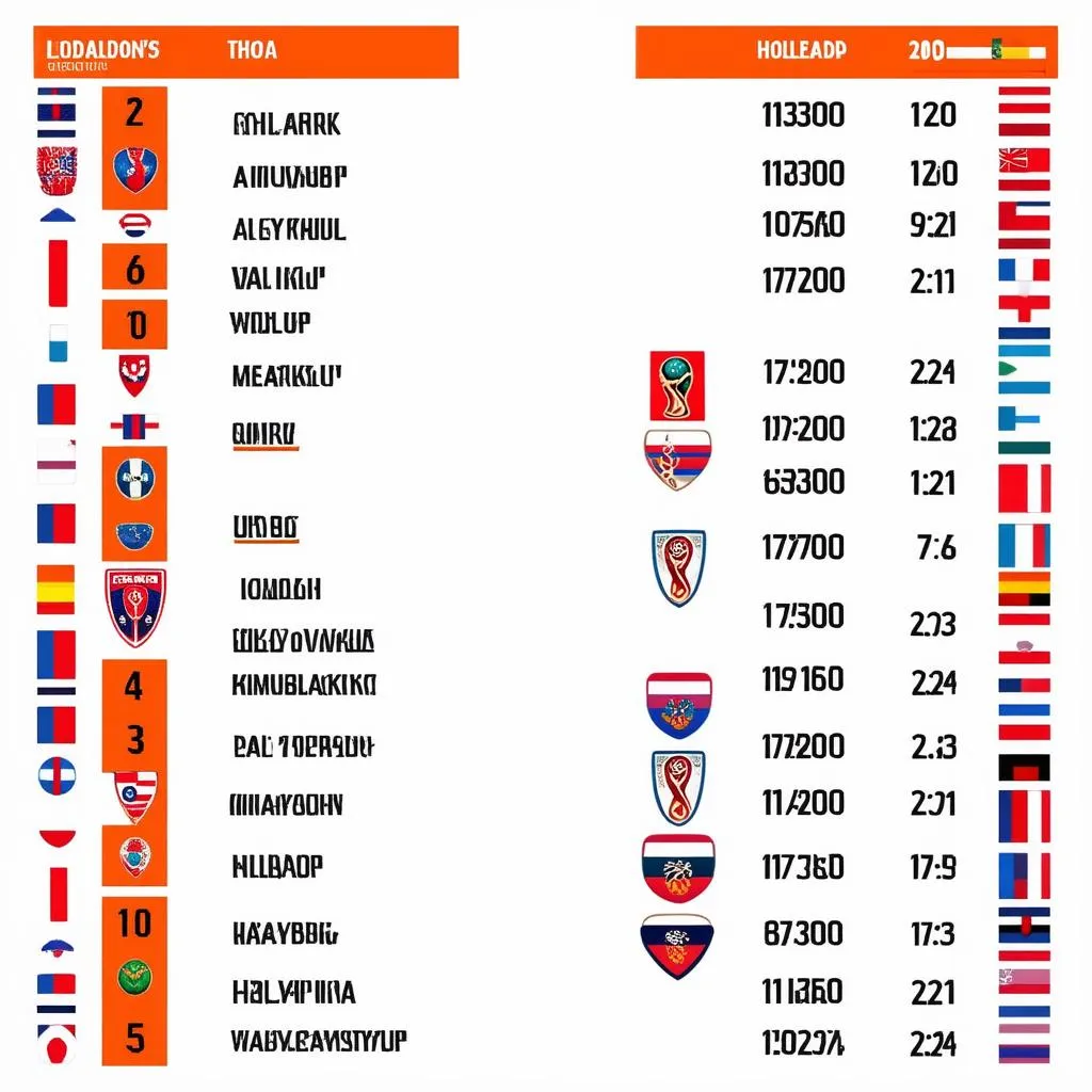 Dự đoán tỷ số Holland World Cup