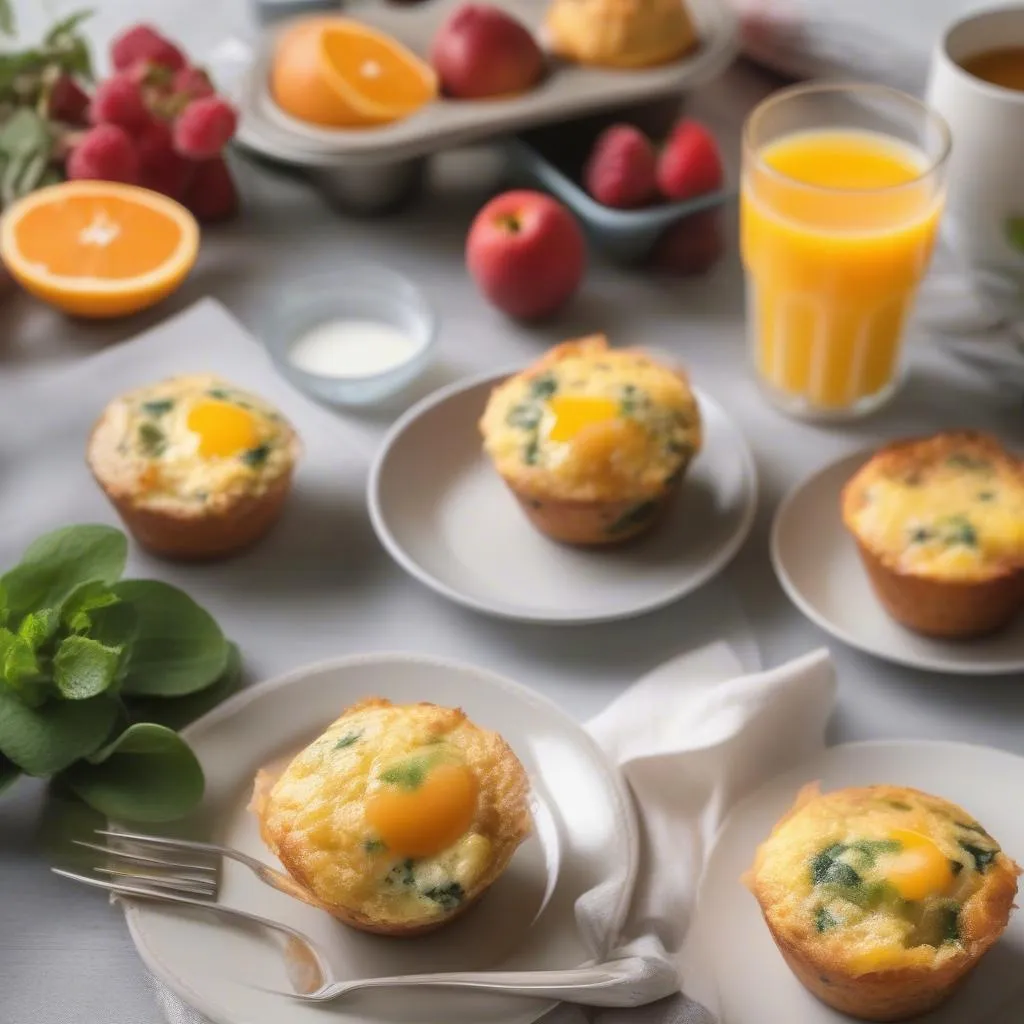 Egg muffin cups có thể được phục vụ cho bữa sáng, bữa trưa hoặc bữa tối, hoặc thậm chí là bữa ăn nhẹ.